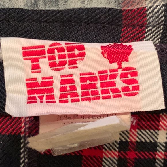 Vintage Top Marks Girls Navy Blue/Red Plaid Pleated Skirt Size 14 Made in Canada - Picture 3 of 7